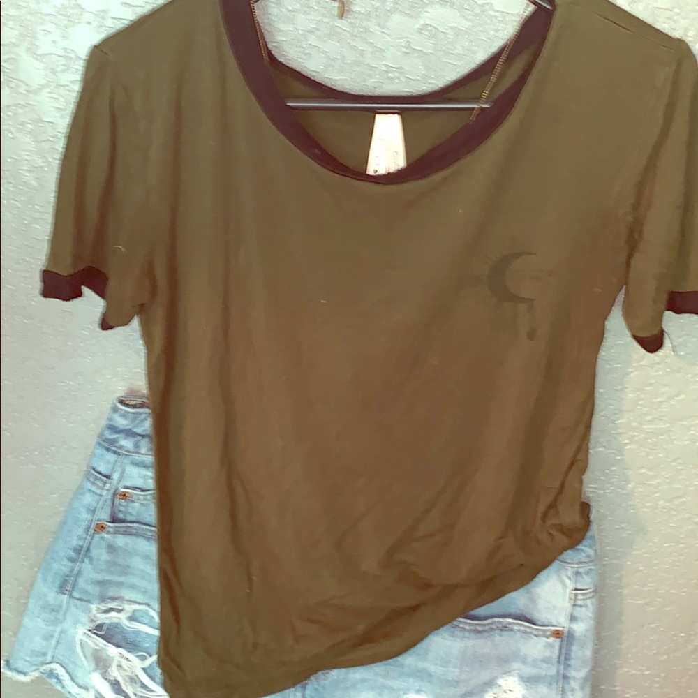 Olive green stretchy shirt